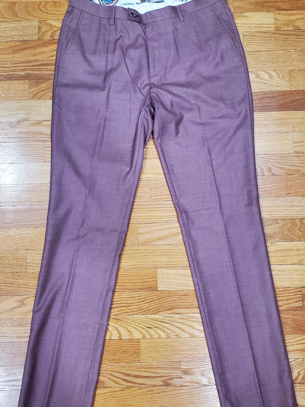 Paisley & Gray Men's Slim Dress Pants in Dusty Mauve